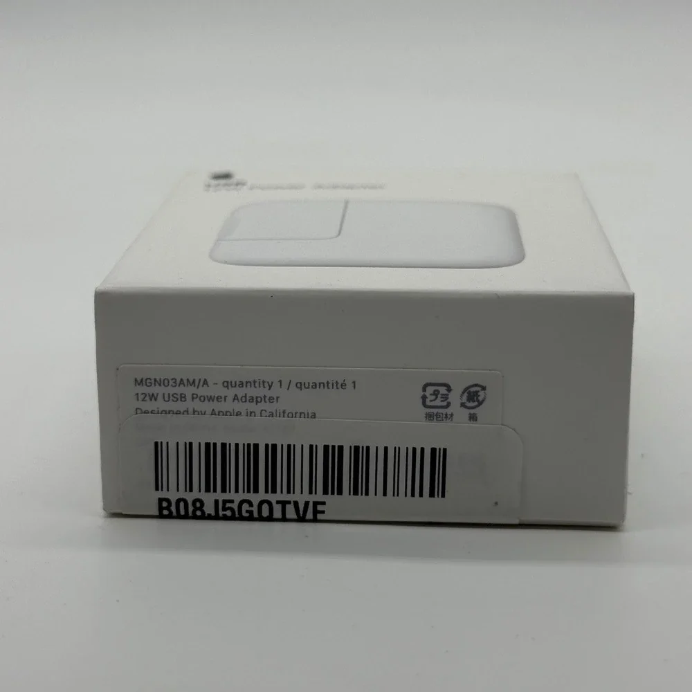 Apple‎ 12W USB Power Adapter MGN03AM/A White Wall Charger for iPad iPhone Watch